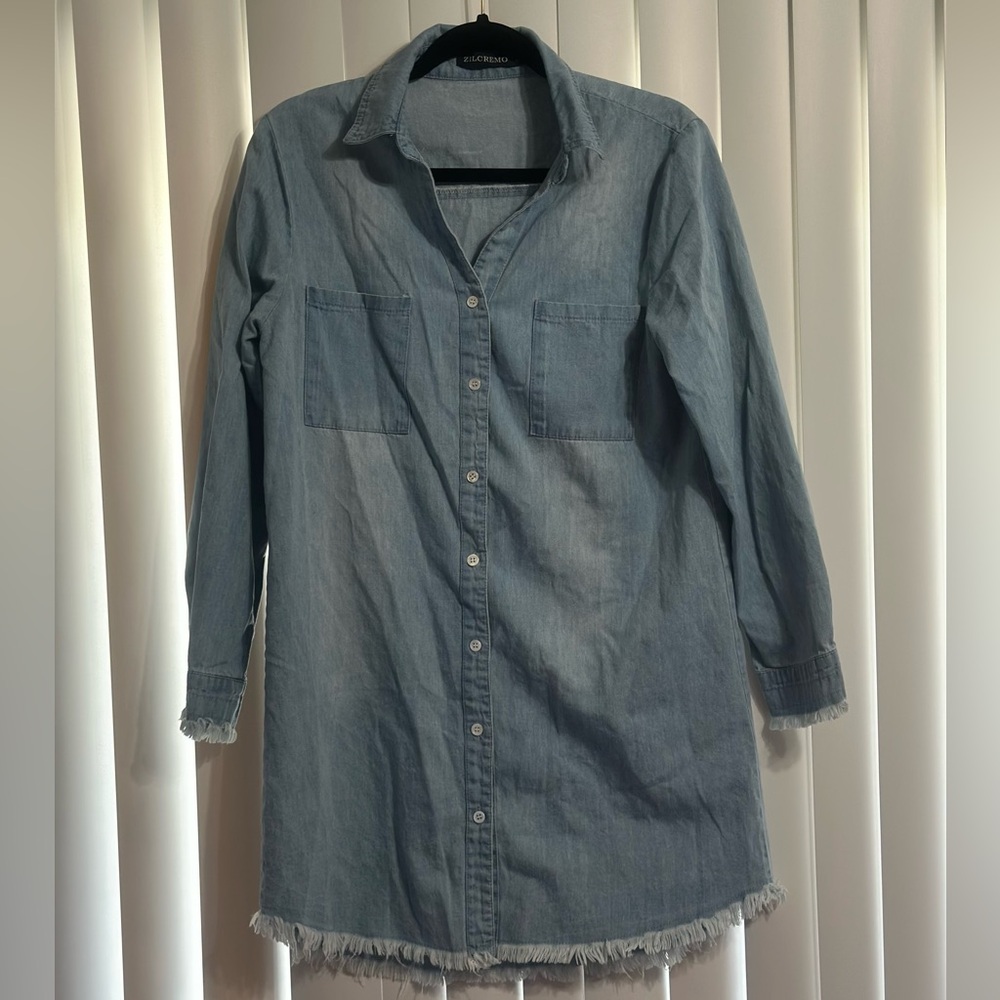 Levi's Blue Denim Midi Dress